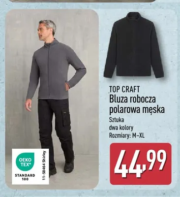Bluza robocza polarowa męska Top Craft promocja w Aldi