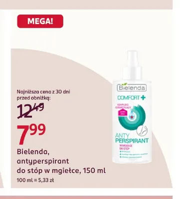 Antyperspirant do stóp w mgiełce Bielenda promocja w Rossmann