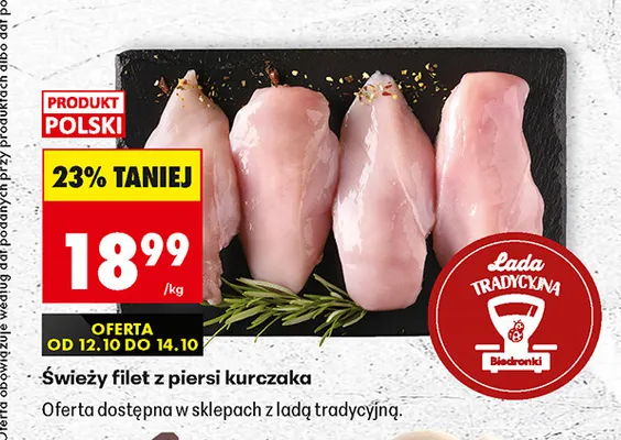 Świeży filet z piersi kurczaka promocja w Biedronka