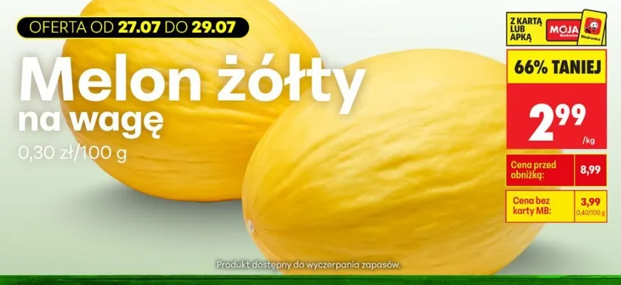 Melon żółty promocja w Biedronka