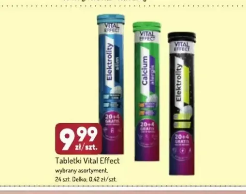 Tabletki musujące Vital Effect Elektrolity Slim promocja w Avita
