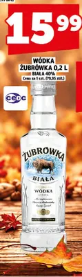 Wódka Żubrówka Biała 40% promocja w TOPAZ