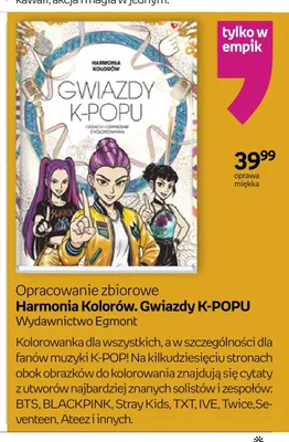 Kolorowanka Harmonia Kolorów. Gwiazdy K-POPU promocja w Empik