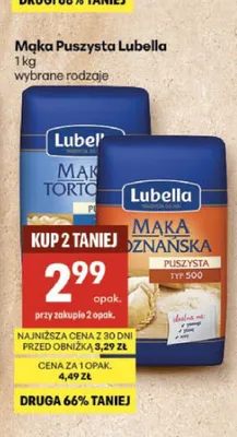 Mąka Puszysta Poznańska Lubella promocja w Delikatesy Centrum