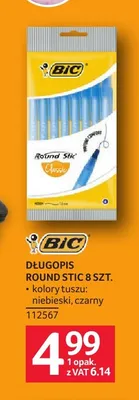 Długopis Bic Round Stic 8-pak czarny promocja w Selgros