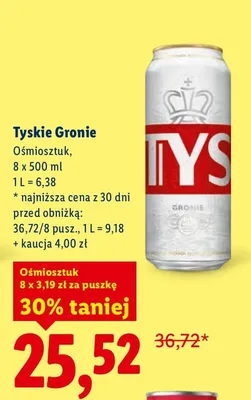 Piwo 8-pak promocja w Lidl