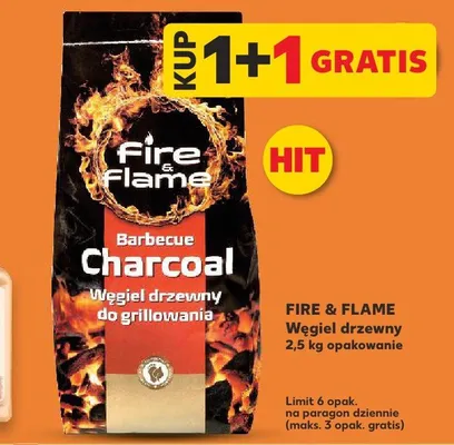 Węgiel drzewny do grillowania Fire & Flame promocja w Kaufland