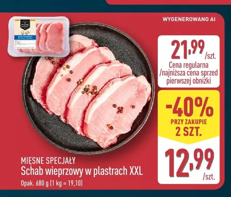 Schab wieprzowy w plastrach XXL Mięsne Specjały promocja w Aldi