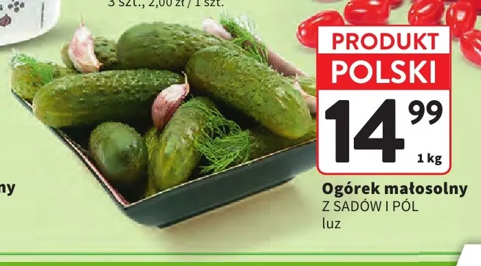 Ogórki małosolne Z Sadów i Pól promocja w Intermarche