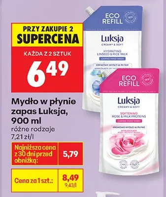 Mydło w płynie zapas  różne rodzaje 900 ml promocja w Biedronka