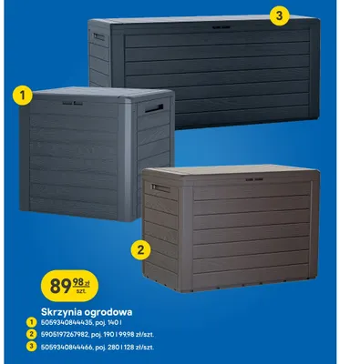 Skrzynia ogrodowa 140 l promocja w Castorama