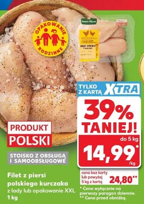 Filet z piersi polskiego kurczaka z lady lub opakowanie XXL promocja w Kaufland