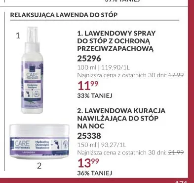Lawendowa kuracja nawilżająca do stóp na noc Avon Care promocja w AVON