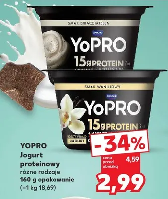 Jogurt proteinowy YoPRO promocja w Kaufland