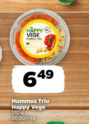 Hummus Trio Happy Vege promocja w Netto