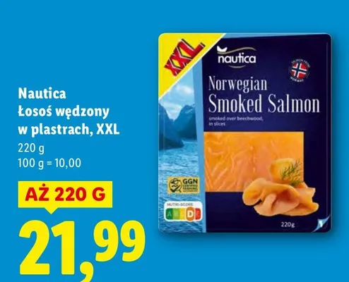 Łosoś wędzony w plastrach, XXL promocja w Lidl