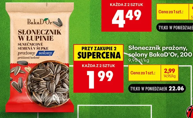Słonecznik prażony O la la! promocja w Biedronka