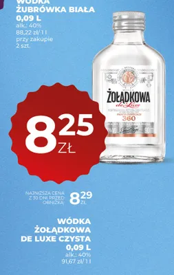Wódka Żołądkowa de Luxe Czysta 40% promocja w Duży Ben
