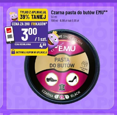 Czarna pasta do butów EMU promocja w POLOmarket