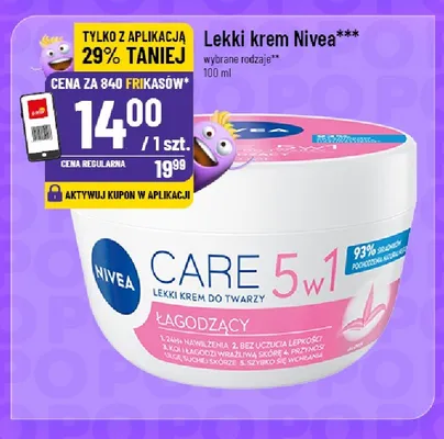 Lekki krem do twarzy Nivea Care promocja w POLOmarket