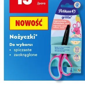 Nożyczki zaokrąglone Pelikan Griffix promocja w Biedronka