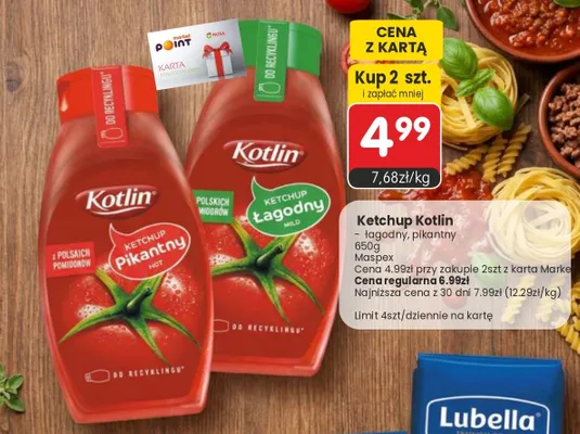 Ketchup łagodny Kotlin promocja w Market Point