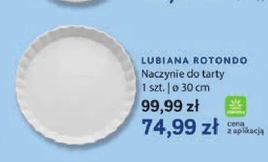 Naczynie do tarty Lubiana Rotondo 30 cm promocja w Stokrotka