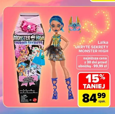 Lalka Ukryte Sekrety Monster High promocja w Carrefour Market