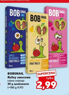 Rollsy owocowe Bob Snail Apple-Raspberry promocja w Kaufland