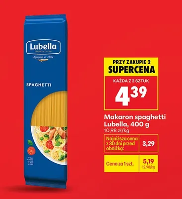 Makaron spaghetti promocja w Biedronka
