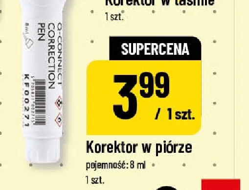 Korektor w piórze Q-Connect KF00271 promocja w POLOmarket
