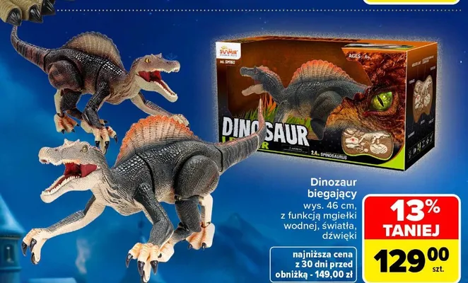 Dinozaur biegający promocja w Carrefour
