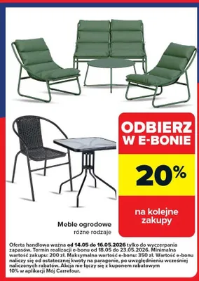 Meble ogrodowe promocja w Carrefour