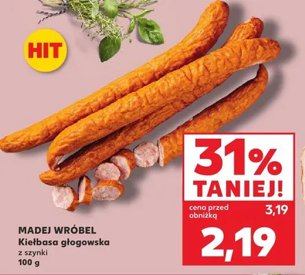 Kiełbasa głogowska z szynki promocja w Kaufland