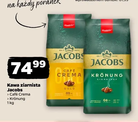 Kawa ziarnista Jacobs Krönung promocja w Netto