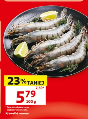 Krewetki surowe promocja w Auchan