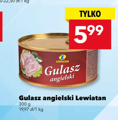 Gulasz angielski Lewiatan promocja w LEWIATAN