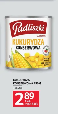 Kukurydza konserwowa Pudliszki promocja w Selgros