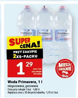 Woda niegazowana Primavera 6-pak promocja w Twój Market