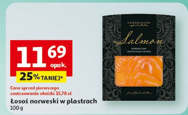 Łosoś norweski w plastrach promocja w Auchan