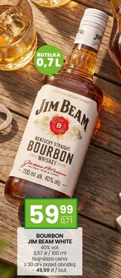 Bourbon Jim Beam White 40% vol. promocja w Twój Market