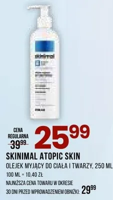 Atopic skin olejek myjący do ciała i twarzy promocja w Drogerie Natura