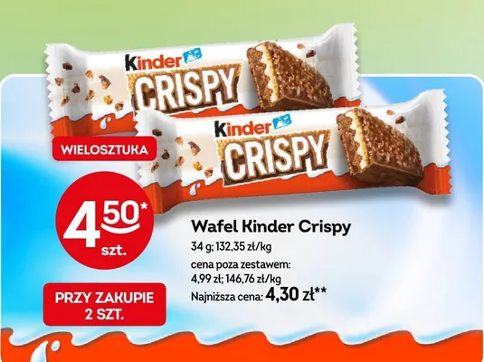 Wafel Kinder Crispy promocja w Żabka