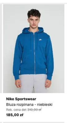 Bluza rozpinana Nike Sportswear niebieski promocja w Lounge by Zalando