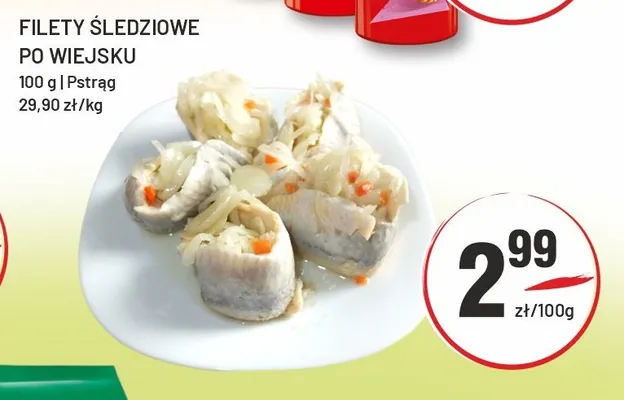 Filety śledziowe po wiejsku Pstrąg promocja w Sedal