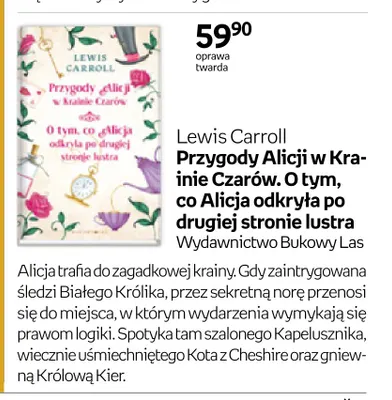 Książka Przygody Alicji w Krainie Czarów. O tym, co Alicja odkryła po drugiej stronie lustra oprawa twarda Lewis Carroll promocja w Empik