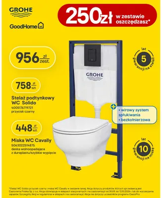Miska Wc Cavally bezkołnierzowa GoodHome promocja w Castorama