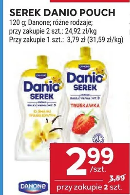 Serek Danio Pouch Danone promocja w Stokrotka