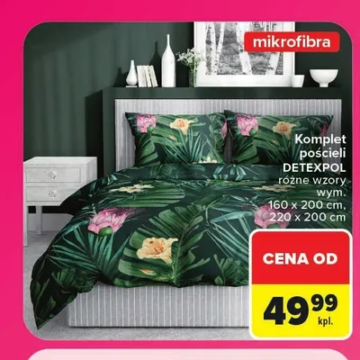 Komplet pościeli mikrofibra Detexpol promocja w Carrefour