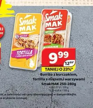 Burrito z kurczakiem SmakMAK promocja w Delfin